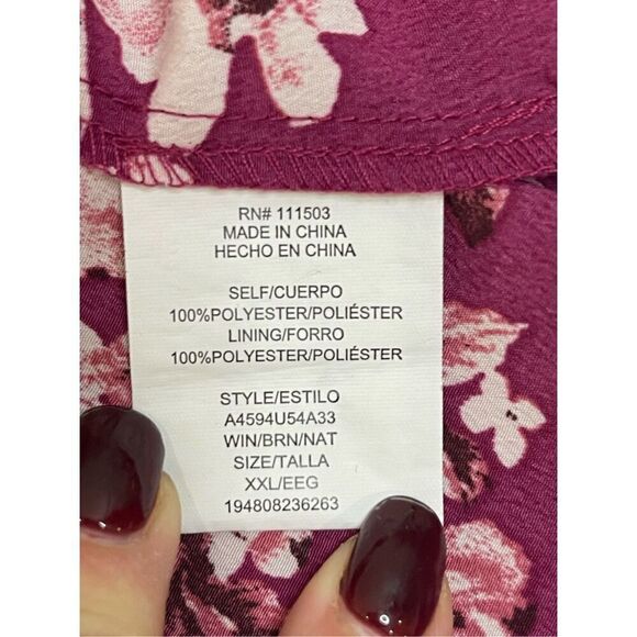 Lily Rose women’s long sleeve dress  size  XXL floral cinched back - Picture 5 of 6